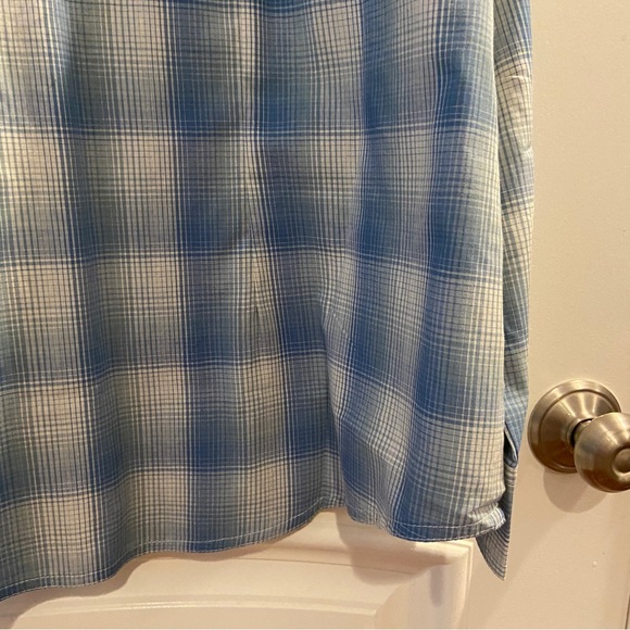 NWT Wrangler Blue/White Women's Long Sleeve Western Shirt, XXL - Picture 9 of 9